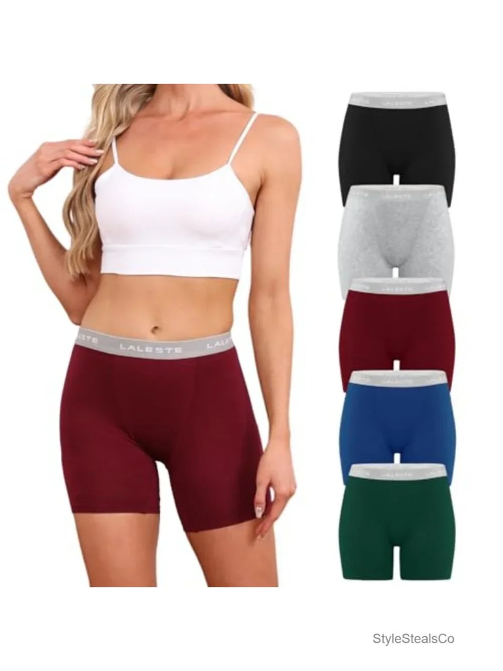 Viscose Bamboo Boxer Briefs for Women Cotton Boy Shorts Underwear Soft Stretch